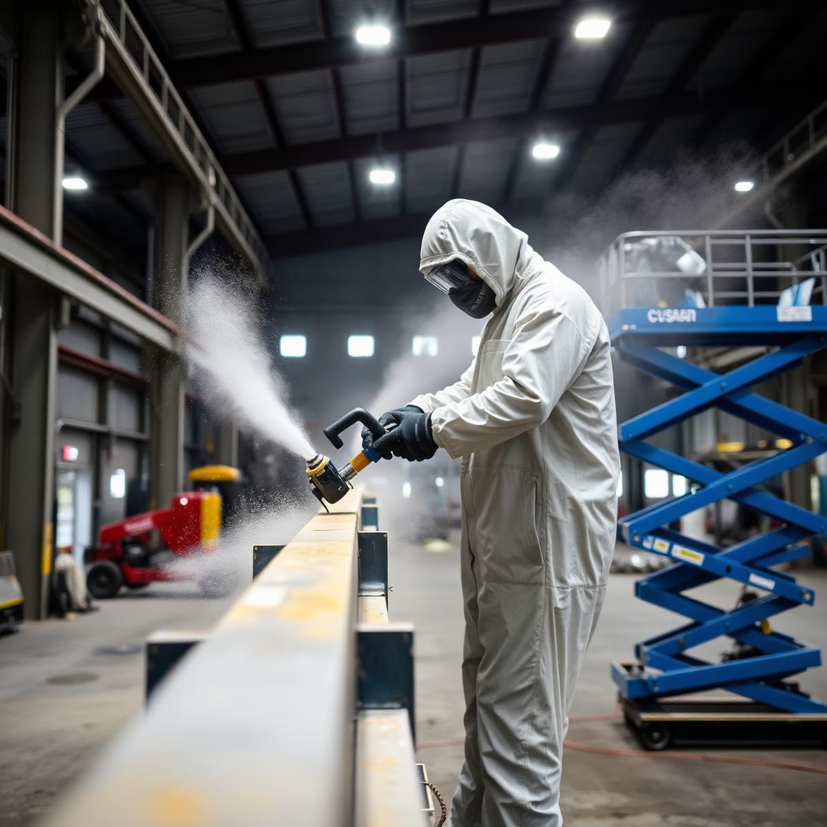 Mobile shot blasting on site